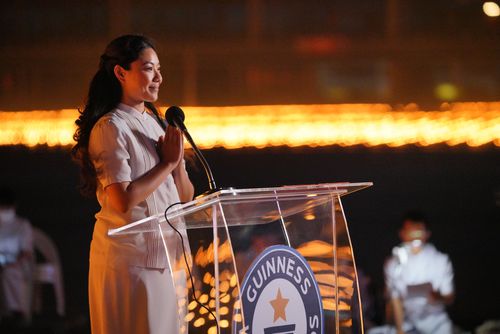 ภาพ No.28984:วันคุ้มครองโลก พิธีจุดประทีปแปรอักษรที่ใหญ่ที่สุดในโลก ถวายเป็นพุทธบูชา ผ่านระบบ ZOOM 