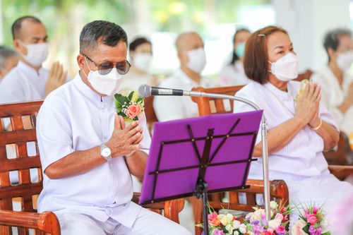 ภาพ No.37552:พิธีทอดกฐินสามัคคี เพื่อสร้างศาลาธรรมสภา ณ ธุดงคสถานชุมพร