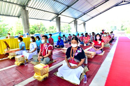 พิธีทอดกฐินเพื่อสร้างอาคารปฏิบัติธรรม สถานปฏิบัติธรรมฟ้าริมเงา