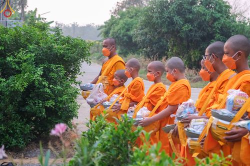 ภาพ No.46026:ประมวลภาพสามเณรออกบิณฑบาตร โครงการบรรพชาสามเณรฟื้นฟูพระพุทธศาสนาทั่วไทย ณ ศูนย์อบรมเยาวชนนครปฐม