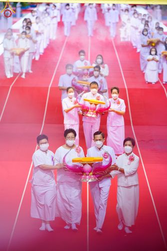 ภาพ No.50380:ประมวลภาพพิธีทอดผ้าป่าสมทบกฐิน ครั้งที่ 1 เนื่องในวันธรรมชัย พุทธศักราช 2565