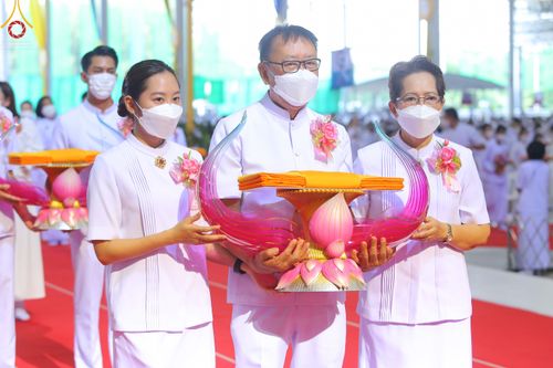 ภาพ No.50385:ประมวลภาพพิธีทอดผ้าป่าสมทบกฐิน ครั้งที่ 1 เนื่องในวันธรรมชัย พุทธศักราช 2565