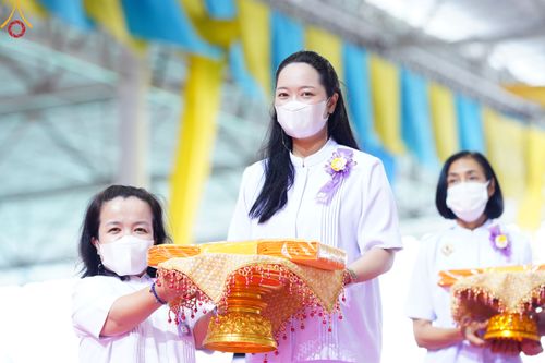 ภาพ No.50383:ประมวลภาพพิธีทอดผ้าป่าสมทบกฐิน ครั้งที่ 1 เนื่องในวันธรรมชัย พุทธศักราช 2565