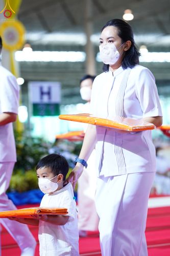 ภาพ No.50386:ประมวลภาพพิธีทอดผ้าป่าสมทบกฐิน ครั้งที่ 1 เนื่องในวันธรรมชัย พุทธศักราช 2565