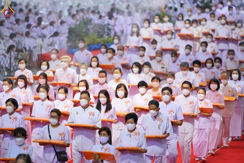 ภาพ No.50393:ประมวลภาพพิธีทอดผ้าป่าสมทบกฐิน ครั้งที่ 1 เนื่องในวันธรรมชัย พุทธศักราช 2565