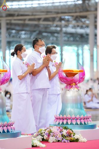 ภาพ No.50394:ประมวลภาพพิธีทอดผ้าป่าสมทบกฐิน ครั้งที่ 1 เนื่องในวันธรรมชัย พุทธศักราช 2565