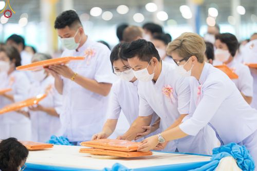 ภาพ No.50442:ประมวลภาพพิธีทอดผ้าป่าสมทบกฐิน ครั้งที่ 1 เนื่องในวันธรรมชัย พุทธศักราช 2565