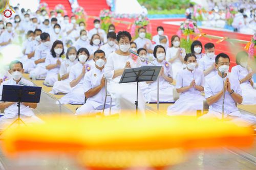 ภาพ No.50455:ประมวลภาพพิธีทอดผ้าป่าสมทบกฐิน ครั้งที่ 1 เนื่องในวันธรรมชัย พุทธศักราช 2565