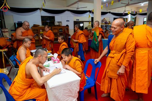 ภาพ No.311076:วันพฤหัสบดีที่ 26 กุมภาพันธ์ พ.ศ. 2569 พิธีถวายสังฆทานแด่คณะสงฆ์ 323 วัด ปีที่ 22 ครั้งที่ 182 พิธีมอบกองทุนหนุนแรงใจช่วยครูใต้ ปีที่ 19 ครั้งที่ 145 และพิธีทำบุญอุทิศส่วนกุศลให้ผู้วายชนม์