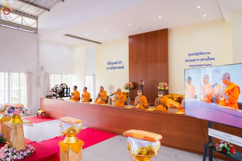 ภาพ No.78036:พิธีทอดผ้าป่า ถวายโซล่าเซลล์ และพิธีถวายกองทุนสนับสนุนการบวชสามเณรภาคฤดูร้อน ณ ศูนย์ปฎิบัติธรรมธาราสายไหม กทม. วันเสาร์ที่ 18 มีนาคม พ.ศ.2566