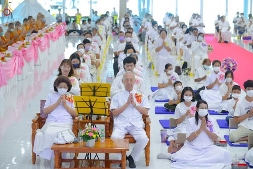 ภาพ No.83270:พิธีถวายสังฆทานคณะสงฆ์ 85 รูป  และพิธีทอดผ้าป่ายกช่อฟ้าดวงแก้ว มหาวิหารหลวงปู่  วันอาทิตย์ที่ 18 มิถุนายน 2566 ณ ศูนย์ปฏิบัติธรรมภาคใต้ อ.บางกล่ำ จ.สงขลา