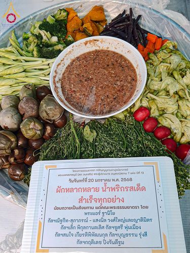 ภาพ No.198348:พิธีถวายภัตตาหารเป็นสังฆทาน แด่พระธรรมยาตรา ณ อนุสรณ์สถานบางปลา วัดบางปลา อำเภอบางเลน จังหวัดนครปฐม ในโครงการธรรมยาตรา กตัญญูบูชา มหาปูชนียาจารย์ พระมงคลเทพมุนี(สด จนฺทสโร) พระผู้ปราบมาร อนุสรณ์สถาน 7 แห่ง ปีที่ 13 วันที่ 20 มกราคม พ.ศ. 2568