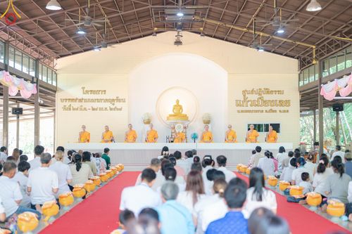 ภาพ No.135073: พิธีบรรพชาสามเณร  พิธีตักบาตรฉลองสามเณรใหม่ วันที่ 1 เมษายน พ.ศ.2567 ในโครงการบรรพชาสามเณรฟื้นฟูพระพุทธศาสนาทั่วไทย ณ ศูนย์ปฏิบัติธรรมแก้วเมืองเลย