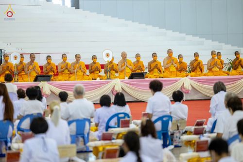 ภาพ No.80514:พิธีถวายทุนสนับสนุนการสร้าง พระไตรปิฎกฉบับธรรมชัย วันเสาร์ที่ 29 เมษายน พ.ศ. 2566 ณ สภาธรรมกายสากล วัดพระธรรมกาย