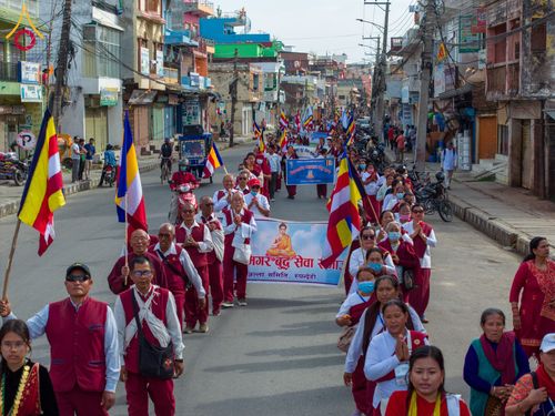 ภาพ No.132033:พิธีต้อนรับ พระ-สามเณร ธรรมยาตรา ในโครงการบรรพชา 1,250 รูป ณ แดนประสูติ สวนลุมพินี ประเทศเนปาล วันที่ 16-17 มีนาคม พ.ศ. 2567