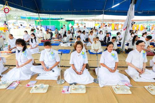 ภาพ No.119060:พิธีถวายภัตตาหารเป็นสังฆทาน แด่คณะพระธรรมยาตรา วันที่ 27 มกราคม พ.ศ. 2567 ณ อนุสรณ์สถานบางปลา จ.นครปฐม