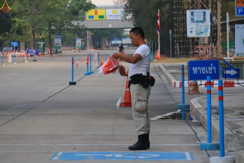 ภาพ No.323057:วันที่ 19 เมษายน พ.ศ.2569 การเรียงกล่องไทยธรรม , เตรียมงานจราจร เพื่องานถวายมหาสังฆทาน 40,000 กว่าวัดทั่วประเทศ วันคุ้มครองโลก 22 เมษายน พ.ศ.2569 วัดพระธรรมกาย