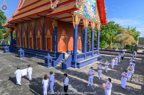 ภาพ No.69125:พระธรรมยาตรา ปฏิบัติศาสนกิจ ทำนุบำรุงศาสนสถาน, สวดธรรมจักร, ปฏิบัติธรรม ร่วมกับชุมชน,นักเรียนเด็กดีวีสตาร์ และร่วมพิธีทอดผ้าป่าบำรุงศาสนสถาน ในโครงการธรรมยาตรากตัญญูบูชา มหาปูชนียาจารย์ พระมงคลเทพมุนี(สด จนฺทสโร) พระผู้ปราบมาร อนุสรณ์สถาน 7 แห่ง ปีที่ 11