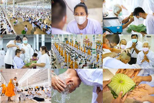 ภาพ No.78691:พิธีปลงผมนาคธรรมทายาท โครงการอบรมยุวธรรมทายาท มัชฌิมธรรมทายาท และธรรมทายาทรุ่นอุดมศึกษา ณ สภาธรรมกายสากล วัดพระธรรมกาย วันเสาร์ที่ 1 เมษายน พ.ศ. 2566