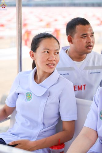 ภาพ No.323242:วันที่ 20 เมษายน พ.ศ.2569 การเตรียมงานของบุคลากรทางการแพทย์ , จุดลงทะเบียนพระสังฆาธิการ , วางกล่องไทยธรรม เพื่องานถวายมหาสังฆทาน 40,000 กว่าวัดทั่วประเทศ วันคุ้มครองโลก 22 เมษายน พ.ศ.2569 วัดพระธรรมกาย