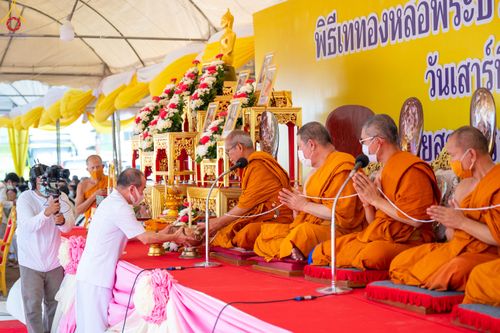 ภาพ No.79480:พิธีเททองหล่อพระประธาน ประจำอุโบสถวัดสายสุวพรรณ ณ มณฑลพิธีฯ ธรรมอุทยาน สัตตมหาสถาน หน้าอุโบสถวัดสายสุวพรรณ ต.คลองสี่ อ.คลองหลวง จ.ปทุมธานี วันเสาร์ที่ 1 เมษายน พ.ศ. 2566