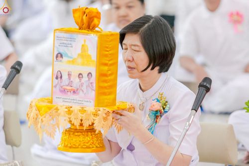 ภาพ No.246855:วันอาทิตย์ที่ 14 กันยายน พ.ศ. 2568 พิธีทอดผ้าป่า ซื้อดิน ปรับพื้นที่ลานธรรม  และพิธีกลั่นแผ่นดิน โปรยทราย สถาปนาองค์พระเจดีย์ เพื่อสร้างสันติภาพโลก  ณ ศูนย์ปฏิบัติธรรมสระบุรี อ.พระพุทธบาท จ.สระบุรี