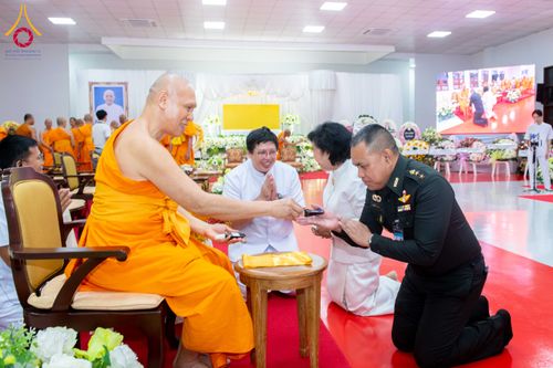 ภาพ No.314592:วันศุกร์ที่ 20 มีนาคม พ.ศ. 2569 พิธีบำเพ็ญกุศล คุณพ่อณรงค์ จินตมากุล โยมบิดา พระครูปลัดรัตนวีรวัฒน์ (รังสฤษดิ์ อิทฺธิจินตโก) ที่ปรึกษาเจ้าคณะจังหวัดปทุมธานี เจ้าอาวาสวัดพระธรรมกาย  ณ ห้องปลูกศรัทธา 2 วัดพระธรรมกาย ปทุมธานี