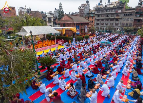 ภาพ No.129833:พิธีตัดปอยผมและแห่นาคธรรมทายาท ในโครงการบรรพชา 1,250 รูป ณ แดนประสูติ สวนลุมพินี ประเทศเนปาล วันที่ 2 มีนาคม พ.ศ. 2567