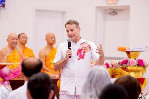 ภาพ No.234722:วันอาทิตย์ที่ 20 กรกฎาคม  พ.ศ.2568 พิธีทอดผ้าป่าภาคพื้นอเมริกา พิธีเจริญพระพุทธมนต์ ฉลองอาคารแก้วธรรมชัยรัตนอนันต์ วัดพระธรรมกายเทนเนสซี ประเทศสหรัฐอเมริกา