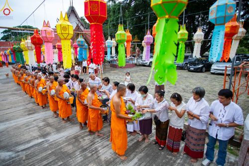 พิธีบรรพชาธรรมทายาท ในโครงการอุปสมบทบูชาธรรม มหาปูชนียาจารย์ พ.ศ. 2566 ณ วัดพระเจ้าตนหลวง อ.บ้านโฮ่ง จ.ลำพูน วันที่ 8 ธันวาคม พ.ศ. 2566