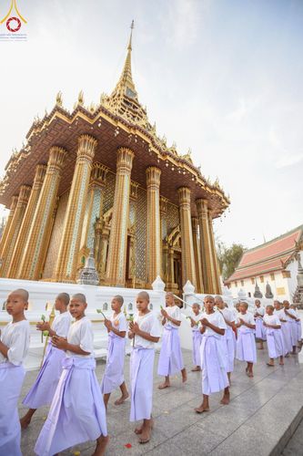 ภาพ No.216345:วันเสาร์ที่ 5 เมษายน พ.ศ. 2568 พิธีขอบรรพชา พิธีขอสรณคมน์และศีล พิธีขอนิสสัย พิธีถวายบาตร ในโครงการบรรพชาสามเณรฟื้นฟูพระพุทธศาสนาทั่วไทย  ณ วัดพระพุทธบาท ราชวรมหาวิหาร ต.ขุนโขลน อ.พระพุทธบาท จ.สระบุรี