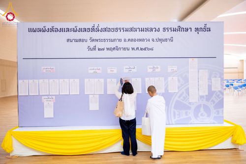 ภาพ No.273737:วันที่ 27 พฤศจิกายน พ.ศ. 2568 สอบธรรมสนามหลวง ธรรมศึกษา ทุกชั้น สนามสอบ วัดพระธรรมกาย จ.ปทุมธานี