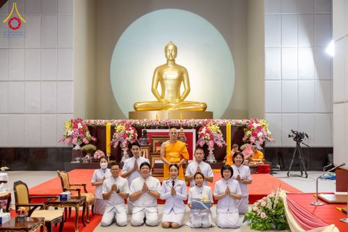 ภาพ No.231197:วันพฤหัสบดีที่ 3 กรกฏาคม พ.ศ. 2568 พิธีมุทิตาสักการะพระภิกษุนาคหลวง พระมหาพนาวัฒน์ ธมฺมนฺตคามี (จันทร์เผือก) เปรียญธรรม ๙ ประโยค ณ วัดพระธรรมกาย ปทุมธานี