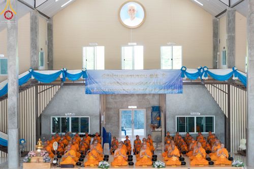 ภาพ No.85999:งานบุญครบรอบ 12 ปี ณ ศูนย์อบรมเยาวชนนครปฐม วันเสาร์ ที่ 19 สิงหาคม พ.ศ. 2566 พิธีทอดผ้าป่าบำรุงศูนย์ และพิธีเจริญพระพุทธมนต์ ฉลองหอฉันคุณยายฯ ประธานสงฆ์  พระมหาคมสัน  ธมฺมาสนฺโน ประธานบุญพิธี กัลฯสุนทรินทร์  จันทนา และคณะเจ้าภาพจังหวัดนครปฐม
