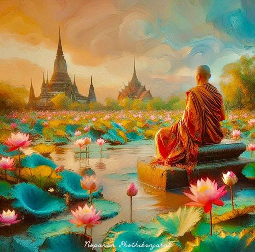 ภาพพระพุทธศาสนาจาก A.I. ชุดที่ 1 (Artificial Intelligence)