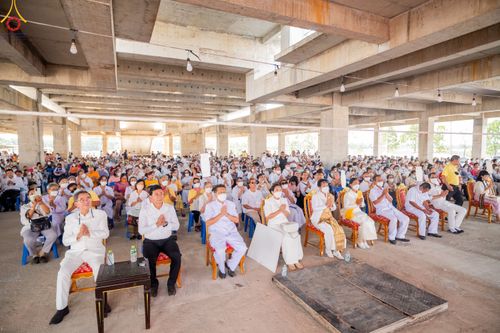 ภาพ No.79511:พิธีเททองหล่อพระประธาน ประจำอุโบสถวัดสายสุวพรรณ ณ มณฑลพิธีฯ ธรรมอุทยาน สัตตมหาสถาน หน้าอุโบสถวัดสายสุวพรรณ ต.คลองสี่ อ.คลองหลวง จ.ปทุมธานี วันเสาร์ที่ 1 เมษายน พ.ศ. 2566
