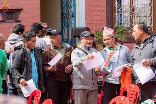 ภาพ No.209839:วันที่ 28 กุมภาพันธ์ พ.ศ.2568 พิธีเปิดโครงการบวชสามเณร พิธีถวายไทยธรรม พิธีขอขมามอบผ้าไตร  ณ เมืองปาตัน ประเทศเนปาล