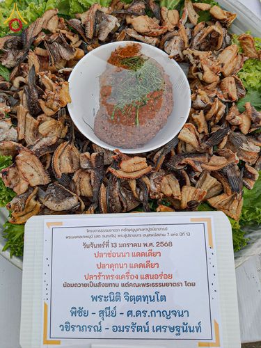 ภาพ No.194439:พิธีถวายภัตตาหารเป็นสังฆทาน แด่พระธรรมยาตรา ณ อนุสรณ์สถานมหาวิหารพระมงคลเทพมุนี (โลตัสแลนด์) อ.สองพี่น้อง จ.สุพรรณบุรี ในโครงการธรรมยาตรา กตัญญูบูชา มหาปูชนียาจารย์ พระมงคลเทพมุนี(สด จนฺทสโร) พระผู้ปราบมาร ปีที่ 13 วันที่ 13 มกราคม พ.ศ.2568