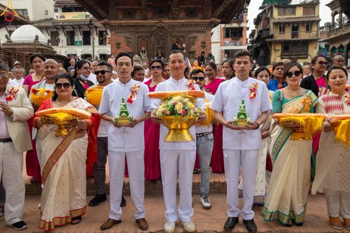 ภาพ No.77649:พิธีตัดปอยผมและปลงผมนาคธรรมทายาท ในโครงการบรรพชาสามเณรหมู่ ประเทศเนปาล วันที่ 11 มีนาคม พ.ศ.2566