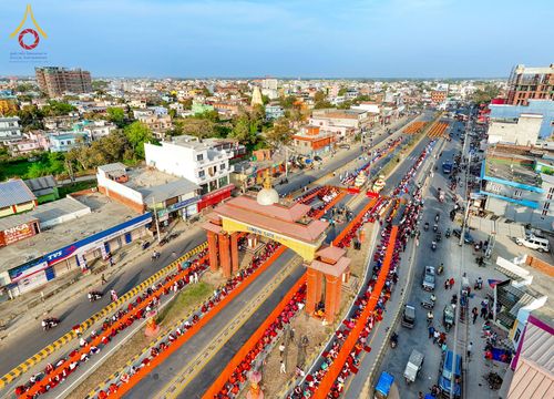 ภาพ No.212978:วันที่ 14 - 15 มีนาคม พ.ศ. 2568 คณะสงฆ์และสามเณรเดินธรรมยาตรา ในโครงการบวชสามเณรเนปาล 500 รูป ไปยังสถานที่รอบมายาเทวีและลุมพินีเกรด ณ ลุมพินี ประเทศเนปาล