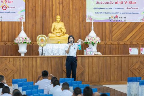 ภาพ No.186043:กิจกรรมวันรวมพลังเด็กดี V-Star ผู้นำฟื้นฟูศีลธรรมโลก จังหวัดแพร่ ณ ธุดงคสถานพรรัตนะแพร่ ต.แม่เกิ๋ง อ.วังชิ้น จังหวัดแพร่ วันที่ 23 ธันวาคม พ.ศ. 2567