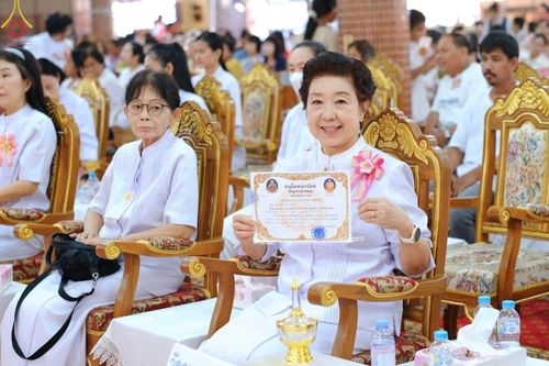 ภาพ No.166385:พิธีทอดกฐิน ณ วัดคูหาสุวรรณ จ.สุโขทัย ในโครงการกฐินสามัคคีทั่วไทย 30,000 วัด บูชาธรรม 80 ปี หลวงพ่อธัมมชโย โดยคณะศิษยานุศิษย์วัดพระธรรมกาย วันที่ 27 ตุลาคม พ.ศ. 2567