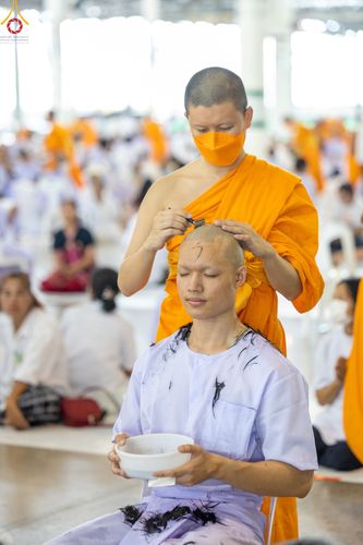 ภาพ No.78765:พิธีปลงผมนาคธรรมทายาท โครงการอบรมยุวธรรมทายาท มัชฌิมธรรมทายาท และธรรมทายาทรุ่นอุดมศึกษา ณ สภาธรรมกายสากล วัดพระธรรมกาย วันเสาร์ที่ 1 เมษายน พ.ศ. 2566