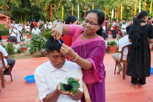 ภาพ No.64722:พิธีบรรพชาสามเณร โครงการบรรพชาสามเณร 500 รูป ประเทศบังกลาเทศ วันที่ 22 พฤศจิกายน พ.ศ. 2565