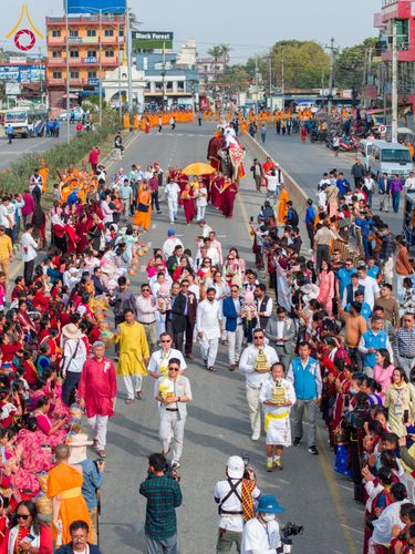 ภาพ No.132038:พิธีต้อนรับ พระ-สามเณร ธรรมยาตรา ในโครงการบรรพชา 1,250 รูป ณ แดนประสูติ สวนลุมพินี ประเทศเนปาล วันที่ 16-17 มีนาคม พ.ศ. 2567