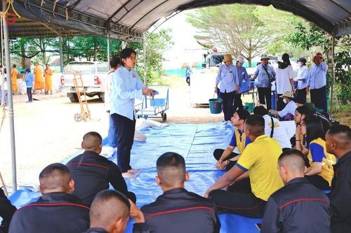 ภาพ No.127449:V.31 ทุ่มเทเพื่อบางกล่ำ การเตรียมงานของเจ้าหน้าที่หน่วยงานต่างๆ  เพื่องานธรรมยาตราอัญเชิญพระบรมสารีริกธาตุ ประดิษฐาน ณ มหารัตนเจดีย์สิริปทุมสวรรค์ (เจดีย์อริยพุทธะ 5 พระองค์) ณ ศูนย์ปฏิบัติธรรมภาคใต้ อ.บางกล่ำ จ.สงขลา ระหว่างวันที่ 9-10 มีนาคม พ.ศ. 2567