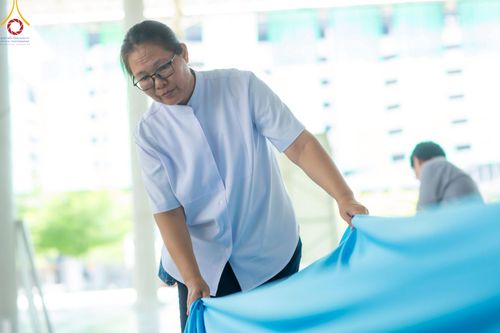 ภาพ No.218605:วันพฤหัสบดีที่ 17 เมษายน พ.ศ. 2568 การเตรียมงานในลานธรรม , สภาธรรมกายสากล , วิหารคด  เพื่องานวันคุ้มครองโลก 22 เมษายน พ.ศ. 2568