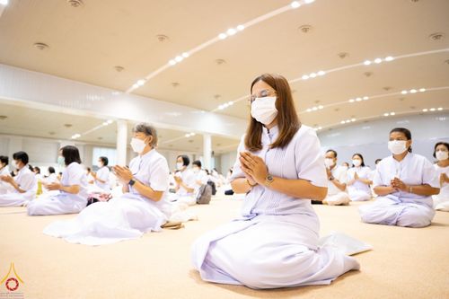 ภาพ No.84310:พิธีเจริญพระพุทธมนต์ ปฏิบัติธรรม เจริญสมาธิภาวนา เพื่อถวายพระพรชัยมงคล และถวายพระราชกุศลแด่พระบาทสมเด็จพระปรเมนทรรามาธิบดีศรีสินทรมหาวชิราลงกรณ พระวชิรเกล้าเจ้าอยู่หัว เนื่องในวันเฉลิมพระชนมพรรษา วันที่ 28 กรกฎาคม พ.ศ. 2566