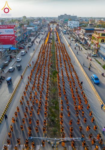ภาพ No.132055:พิธีต้อนรับ พระ-สามเณร ธรรมยาตรา ในโครงการบรรพชา 1,250 รูป ณ แดนประสูติ สวนลุมพินี ประเทศเนปาล วันที่ 16-17 มีนาคม พ.ศ. 2567