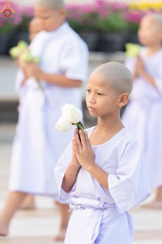 ภาพ No.133733:พิธีเวียนประทักษิณและพิธีวันทาเจดีย์ โครงการบรรพชาสามเณร ฟื้นฟูพระพุทธศาสนาทั่วไทย ณ วัดพระธรรมกาย วันเสาร์ที่ 6 เมษายน พ.ศ. 2567